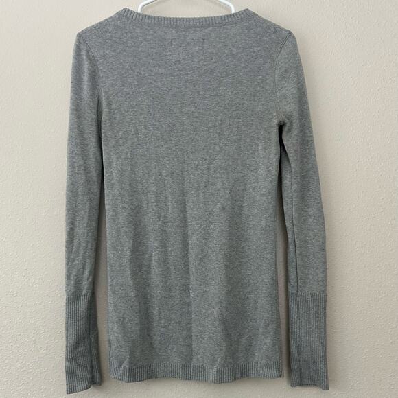 Vintage Aeropostale Henley knit sweater slim fitted tunic scoop neck Y2K retro L - Picture 6 of 9